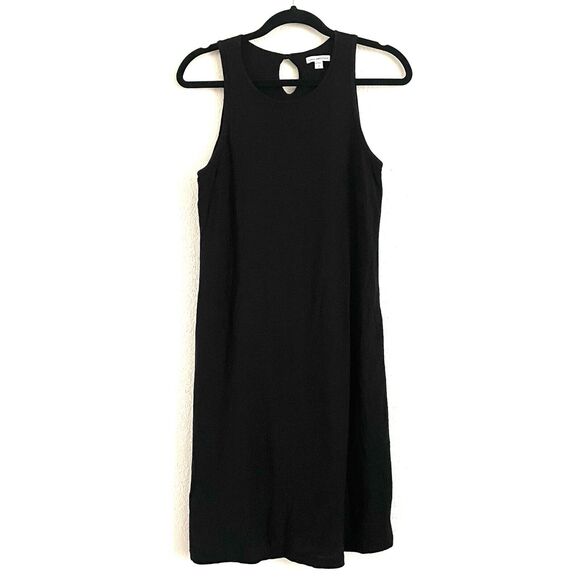 James Perse Women’s Double Layered Shift Dress Black Sleeveless Soft - Picture 1 of 12